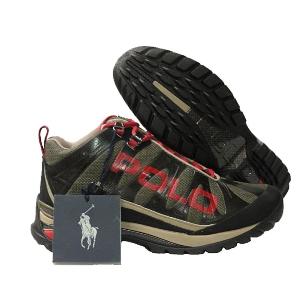 NEW Vintage Polo Ralph Lauren Spielman Trail Hiking Boots! Green Black  Big Polo